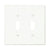 Eaton PJ2W two-gang white toggle wallplate, mid-size, made of durable polycarbonate with a smooth finish, designed for standard toggle switches.