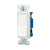Eaton 7504W-BOX white four-way decorator switch, 15A 120/277V, compatible with motor, fan, LED, incandescent, CFL, fluorescent, halogen, ELV, and MLV loads, back and push wiring, thermoplastic housing, flush mount.