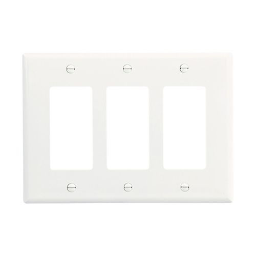 3-Gang Decorator Wall Plate | Mid-Size | EATON PJ263W