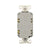 Eaton TWRGF15W 15A 125V white GFCI outlet with slim design, tamper-resistant and weather-resistant features, front view of self-test receptacle for residential or outdoor use.