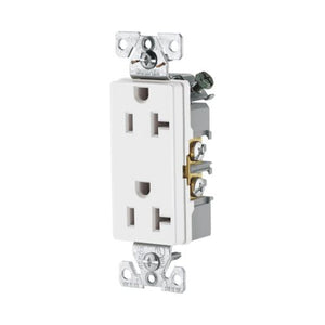 Eaton 6352W-BU 20A 125V Heavy-Duty Decorator Duplex Receptacle – White Industrial Grade Outlet - Available at Electrical Marketplace