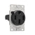Eaton AH1258BK-F 50A 125/250V flush mount range receptacle, NEMA 14-50R, 3-pole 4-wire, black screw terminal outlet.