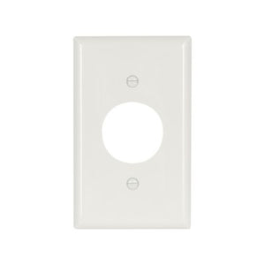 Eaton Single Receptacle Wallplate, 1-Gang, 1.406" Cutout, Nylon, White, Standard Size | 5131W-BOX