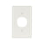 Eaton Single Receptacle Wallplate, 1-Gang, 1.406" Cutout, Nylon, White, Standard Size | 5131W-BOX