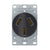 Eaton AH32BK-F 50A 125/250V range receptacle, NEMA 10-50R flush mount, 3-pole 3-wire, black non-grounding outlet.