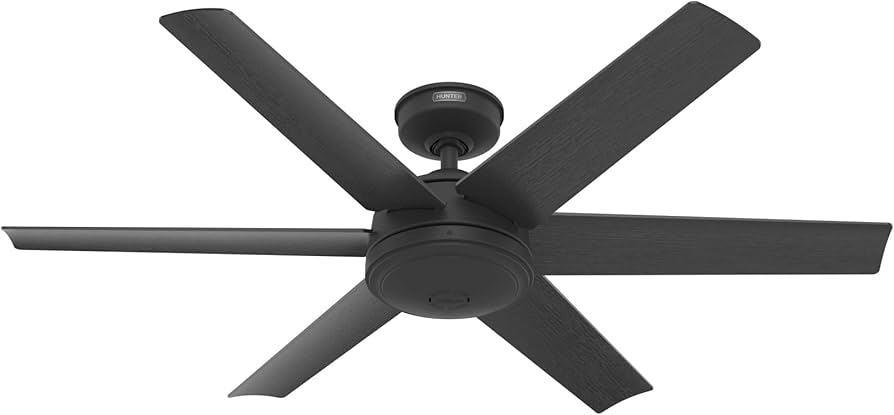 52 Inch Jetty Outdoor Ceiling Fan | 6 Matte Blades | 3 Speeds | Hunter 51731, 51202/03