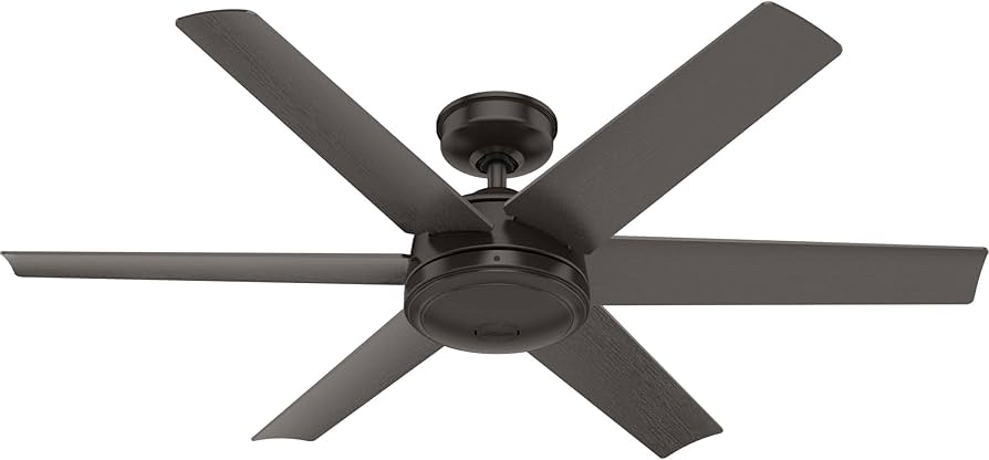 52 Inch Jetty Outdoor Ceiling Fan | 6 Matte Blades | 3 Speeds | Hunter 51731, 51202/03