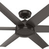 52 Inch Jetty Outdoor Ceiling Fan | 6 Matte Blades | 3 Speeds | Hunter 51731, 51202/03