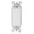 15 Amp Single-Pole 4-Way Decorator Rocker Switch | 120/277V | White | Side & Back Wiring