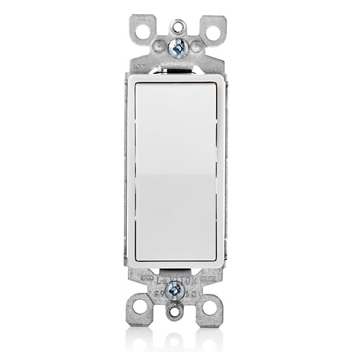 15 Amp Single-Pole 3-Way Decorator Switch | 120/277V | White | Side & Back Wiring