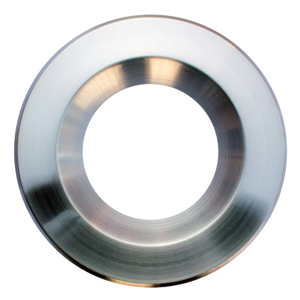 Space 6 inch round LED retrofit brushed nickel trim cover - Available at Electrical Marketplace