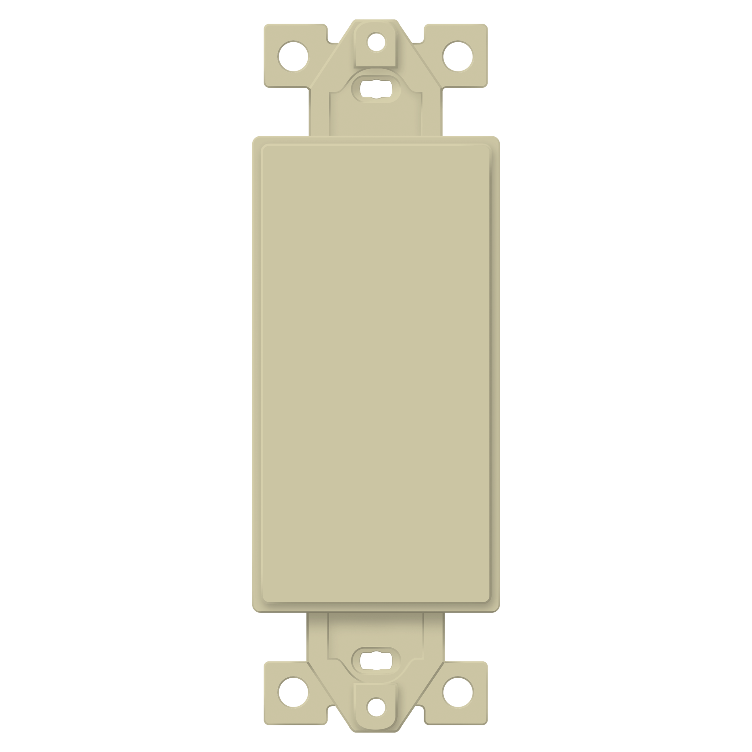 Enerlites 6001 1-Gang Decorator Blank Adapter Insert – Front View