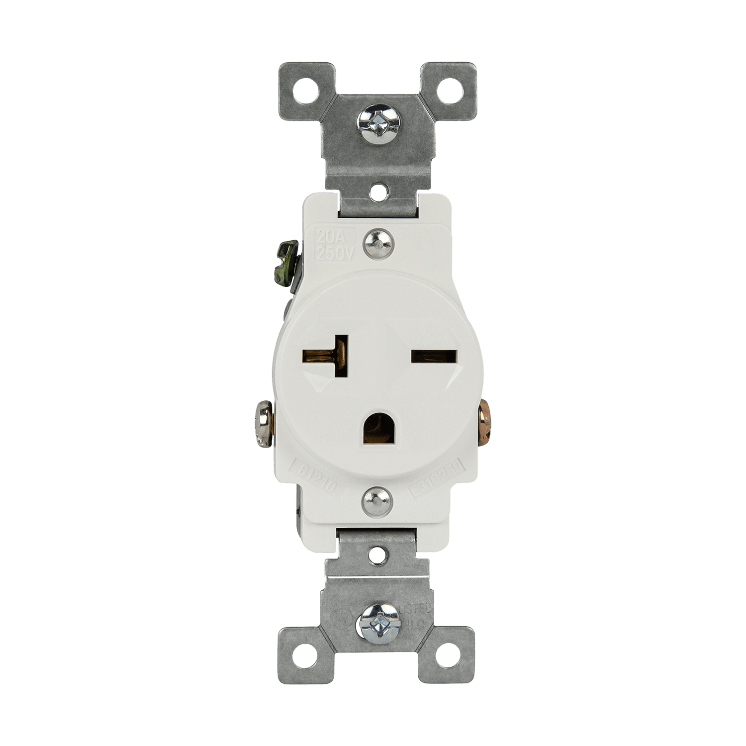 20 Amp Single Receptacle | 250V | 6-20R | Commercial Grade | Enerlites 61210