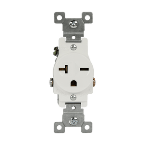 Enerlites 61210 Commercial Grade 20A single receptacle NEMA 6-20R - Available at Electrical Marketplace