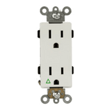 ENERLITES 61500-IG isolated ground decorator duplex receptacle 15A NEMA 5-15R UL listed