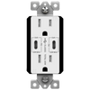 ENERLITES 61501-2C-PD60 wall outlet with dual USB-C ports (one 60W PD), and 15A tamper-resistant duplex receptacle for fast charging.