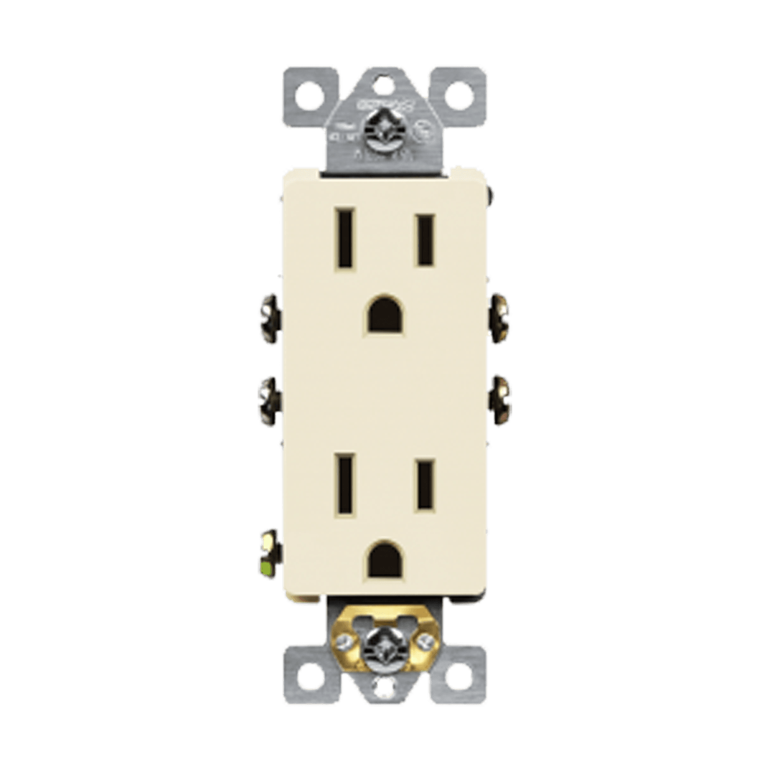 Enerlites 61501 white electrical outlet close-up view