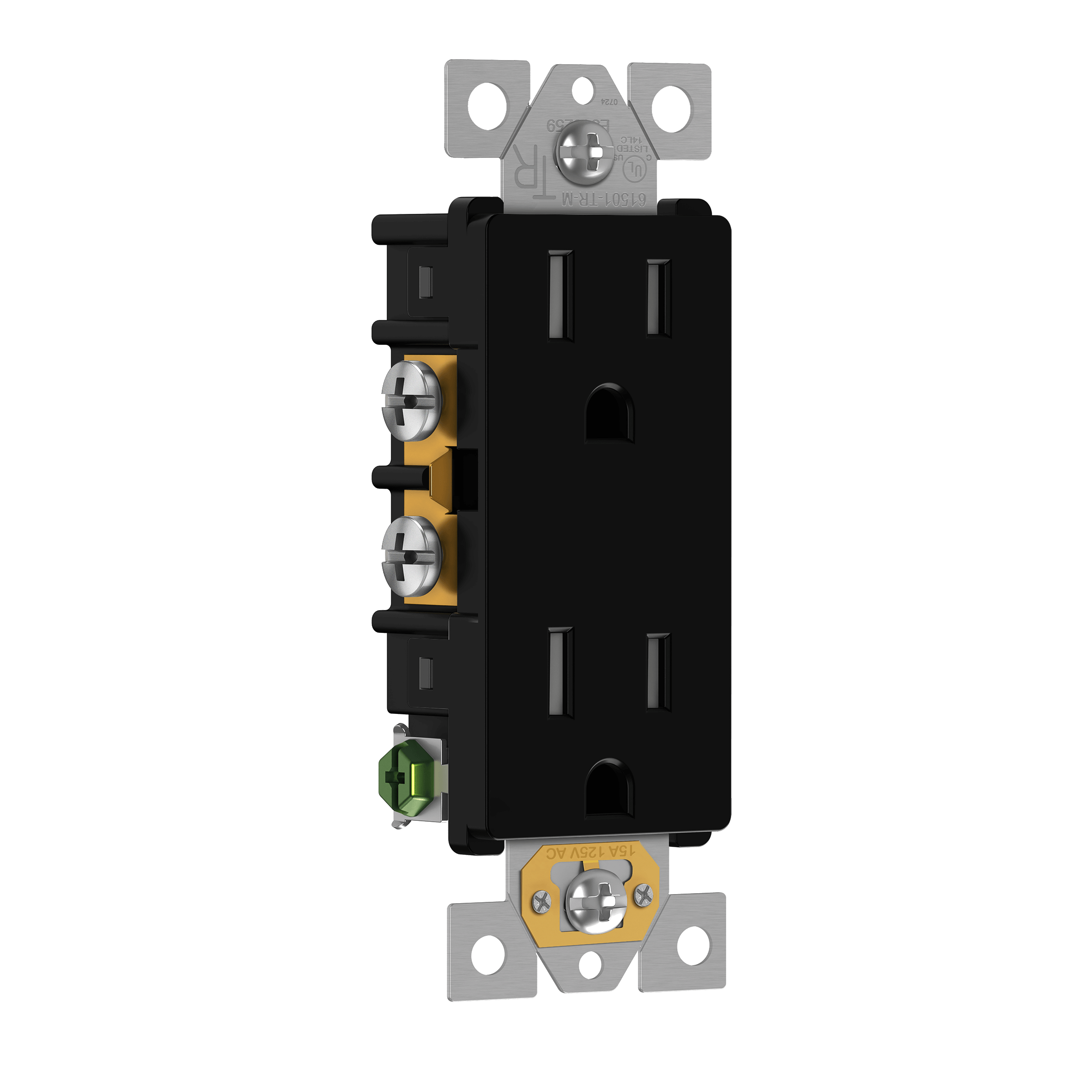 Matte Finish 15A Decorator Style Self-Grounding Tamper-Resistant Duplex USB Receptacle | Residential Grade Outlet