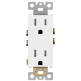 Matte Finish 15A Decorator Style Self-Grounding Tamper-Resistant Duplex USB Receptacle | Residential Grade Outlet