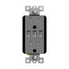 ENERLITES 61501-TR3USB-CC 15A tamper-resistant decorator receptacle with triple USB Type-A charger, UL & CUL listed