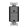 ENERLITES 62001-TR3USB-CC 20A tamper-resistant decorator receptacle with triple USB Type-A charger 5.8A UL & CUL listed