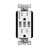 ENERLITES 61501-TR3USB-CC 15A tamper-resistant decorator receptacle with triple USB Type-A charger, UL & CUL listed