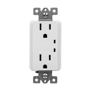 Residential Grade 15A Tamper-Resistant Duplex Receptacle with Surge Suppressor and LED Indicators - Available at Electrical Marketplace