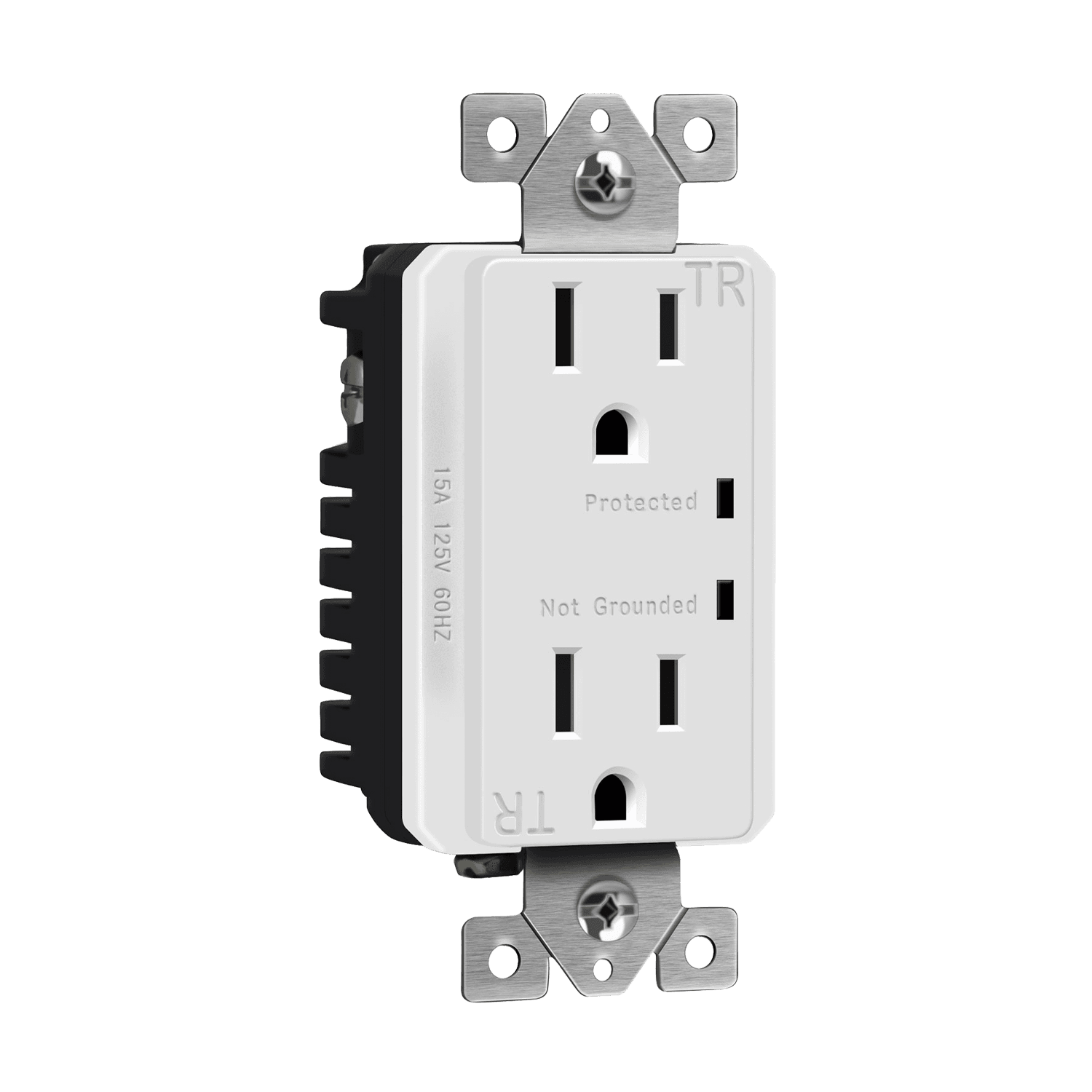 ENERLITES 61501-TRSS 15A tamper-resistant duplex receptacle with built-in surge suppressor 900 joules UL CUL listed