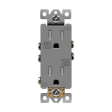 Decorator Style Tamper & Weather-Resistant Duplex Receptacle 15A | Indoor Outdoor Electrical Outlet