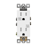 Decorator Style Tamper & Weather-Resistant Duplex Receptacle 15A | Indoor Outdoor Electrical Outlet