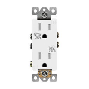 Decorator Style Tamper & Weather-Resistant Duplex Receptacle 15A | Indoor Outdoor Electrical Outlet - Available at Electrical Marketplace
