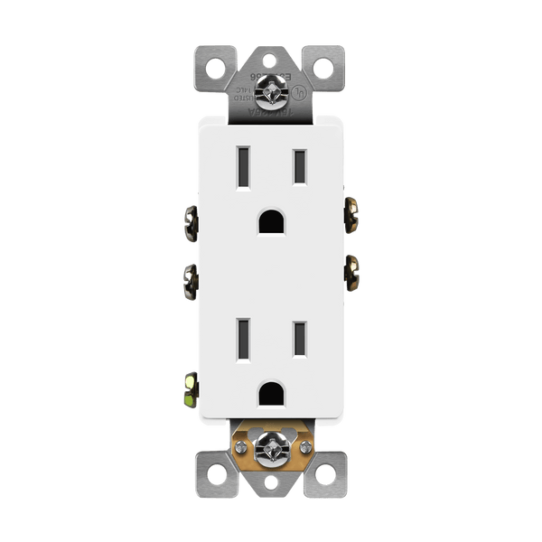 15 Amp Decorator Duplex Receptacle | 125V | 5-15R | Residential Grade
