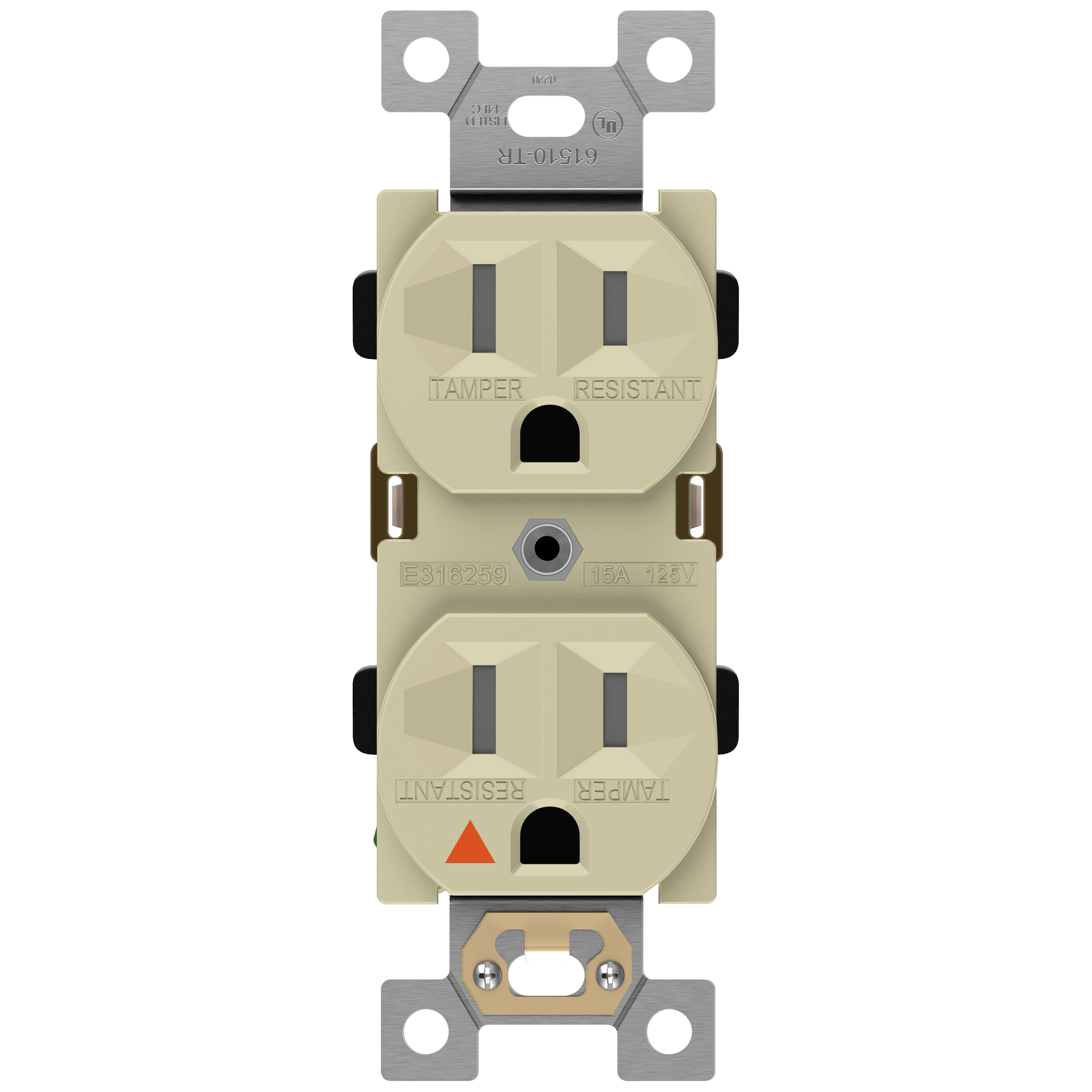 Industrial grade isolated ground 15A duplex receptacle – ENERLITES 61510-TR