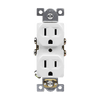 Enerlites 61540 commercial grade 15A duplex receptacle, UL listed, thermoplastic construction with back and side wiring