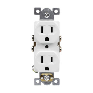 Enerlites 61540 commercial grade 15A duplex receptacle, UL listed, thermoplastic construction with back and side wiring - Available at Electrical Marketplace