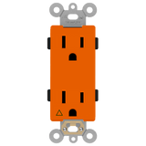 ENERLITES 61500-IG isolated ground decorator duplex receptacle 15A NEMA 5-15R UL listed