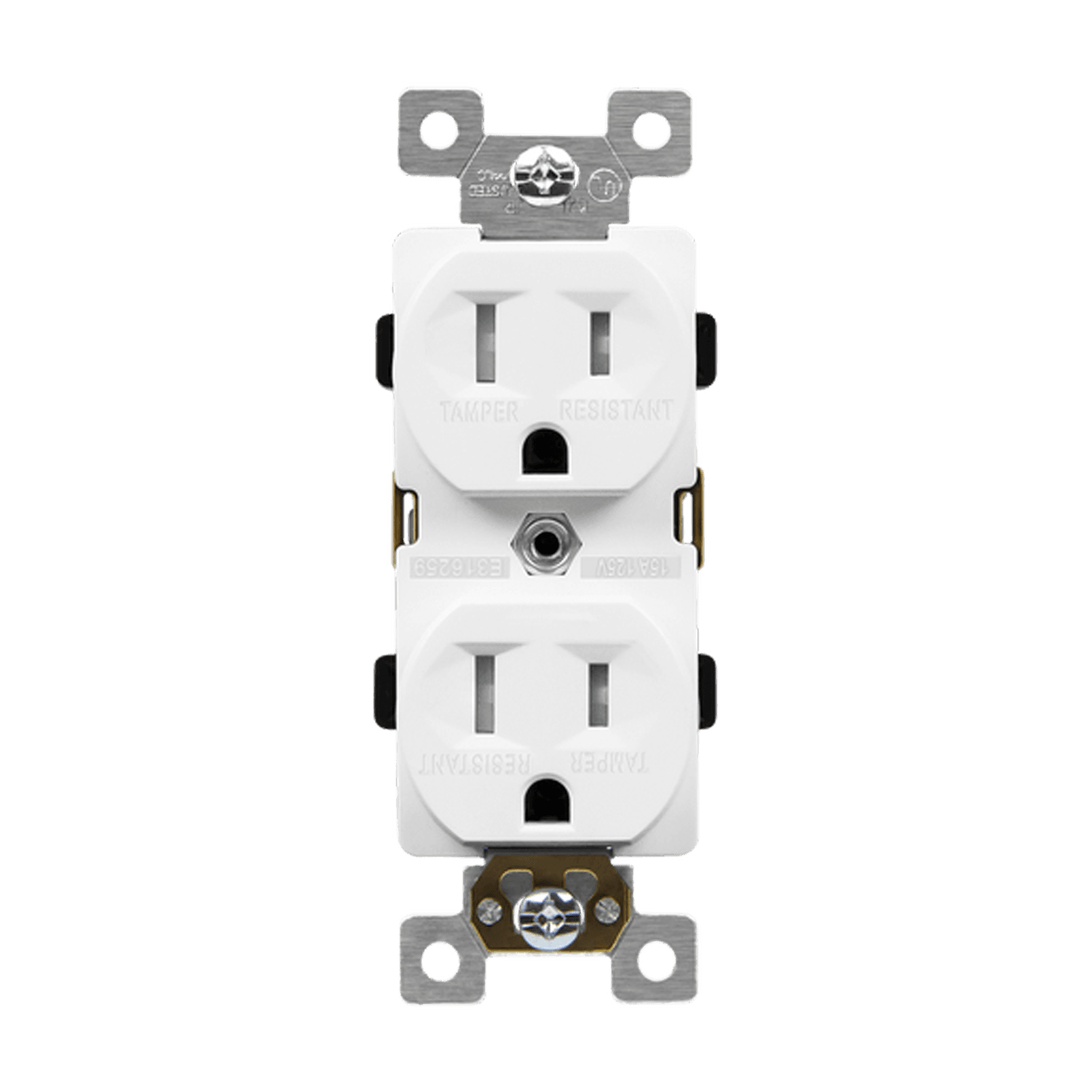 15 Amp Duplex Receptacle | Tamper Resistant | 125V | 5-15R | Industrial Grade | Enerlites 61570-TR