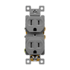 Self-grounding duplex receptacle with side and back wiring options