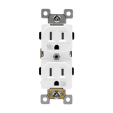 Residential Grade 15A Tamper and Weather Resistant Duplex Receptacle 5-15R | Self-Grounding Outdoor Outlet