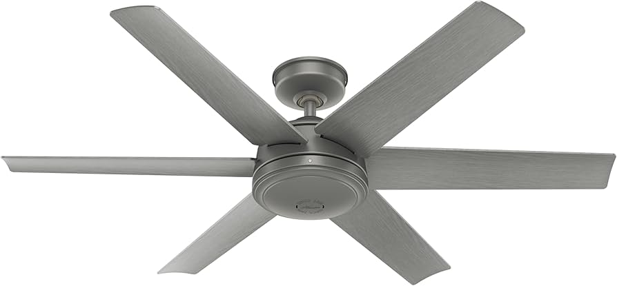 52 Inch Jetty Outdoor Ceiling Fan | 6 Matte Blades | 3 Speeds | Hunter 51731, 51202/03