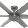 52 Inch Jetty Outdoor Ceiling Fan | 6 Matte Blades | 3 Speeds | Hunter 51731, 51202/03