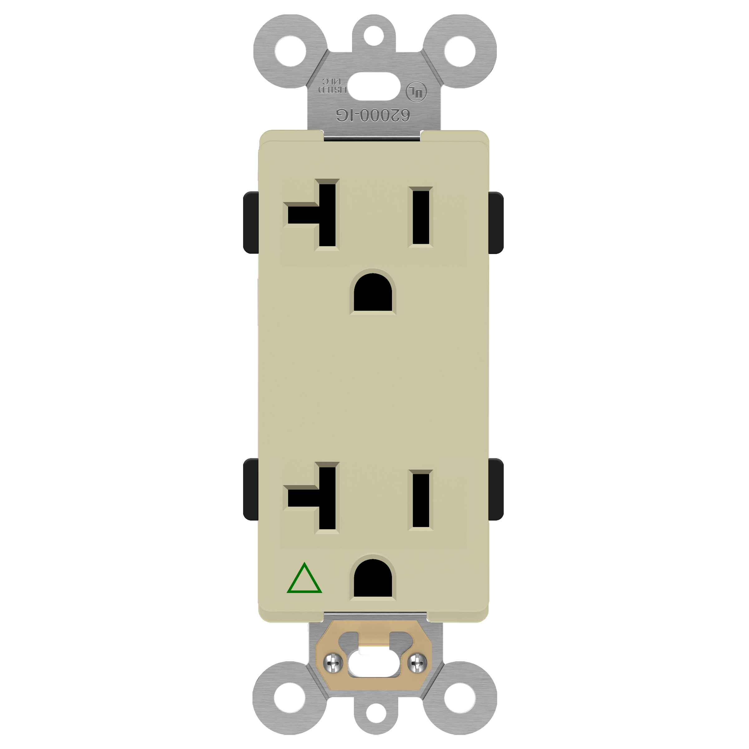 ENERLITES 62000-IG isolated ground 20A decorator duplex receptacle