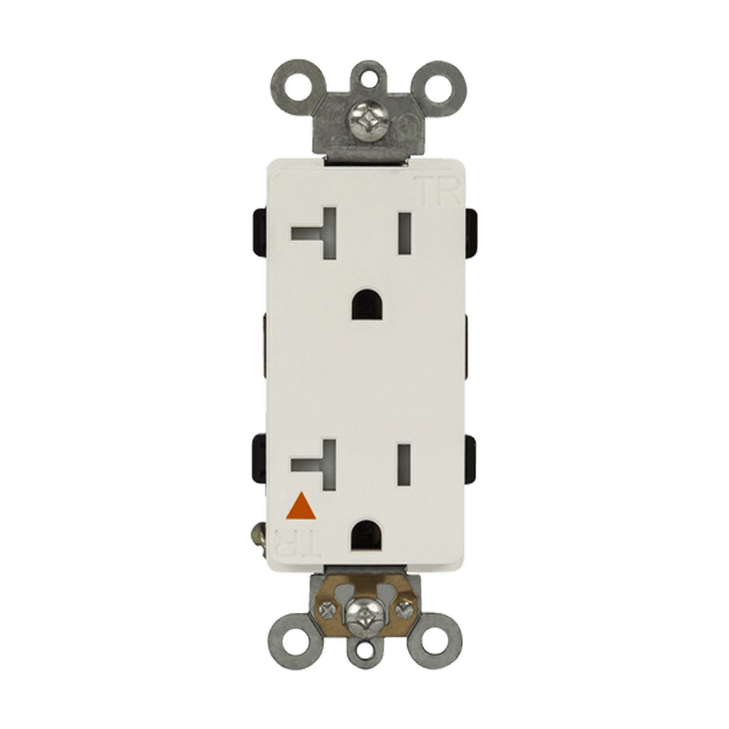 20 Amp Decorator Receptacle | Tamper Resistant | Isolated Ground | 125V | Industrial Grade | Enerlites 62000-IG-TR