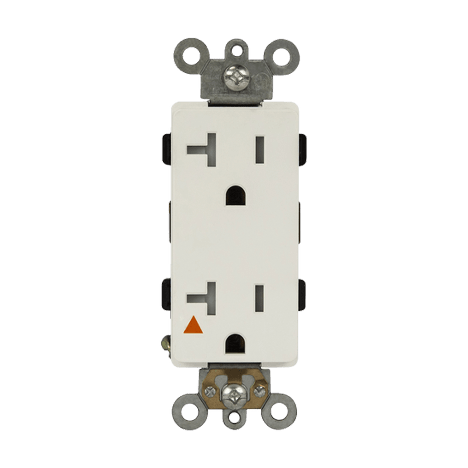 20 Amp Duplex Decorator Receptacle | Isolated Ground | 125V | 5-20R | Industrial Grade | Enerlites 62000-IG