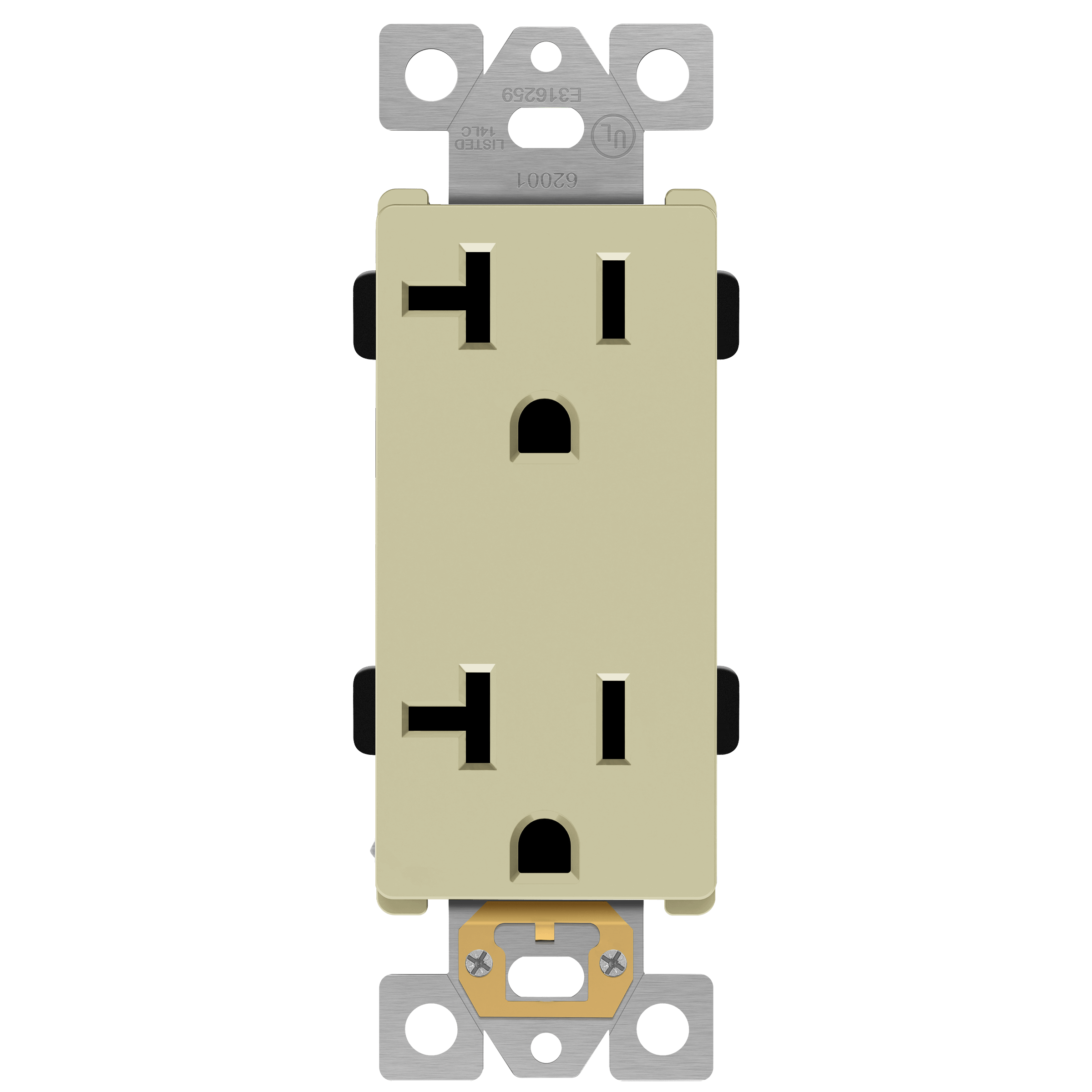 20 Amp Duplex Decorator Receptacle | 125V | 5-20R | Residential Grade | Enerlites 62001