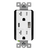 Dual USB Type-C/Type-A Charger 5.0A with 20A Tamper-Resistant Duplex Receptacles