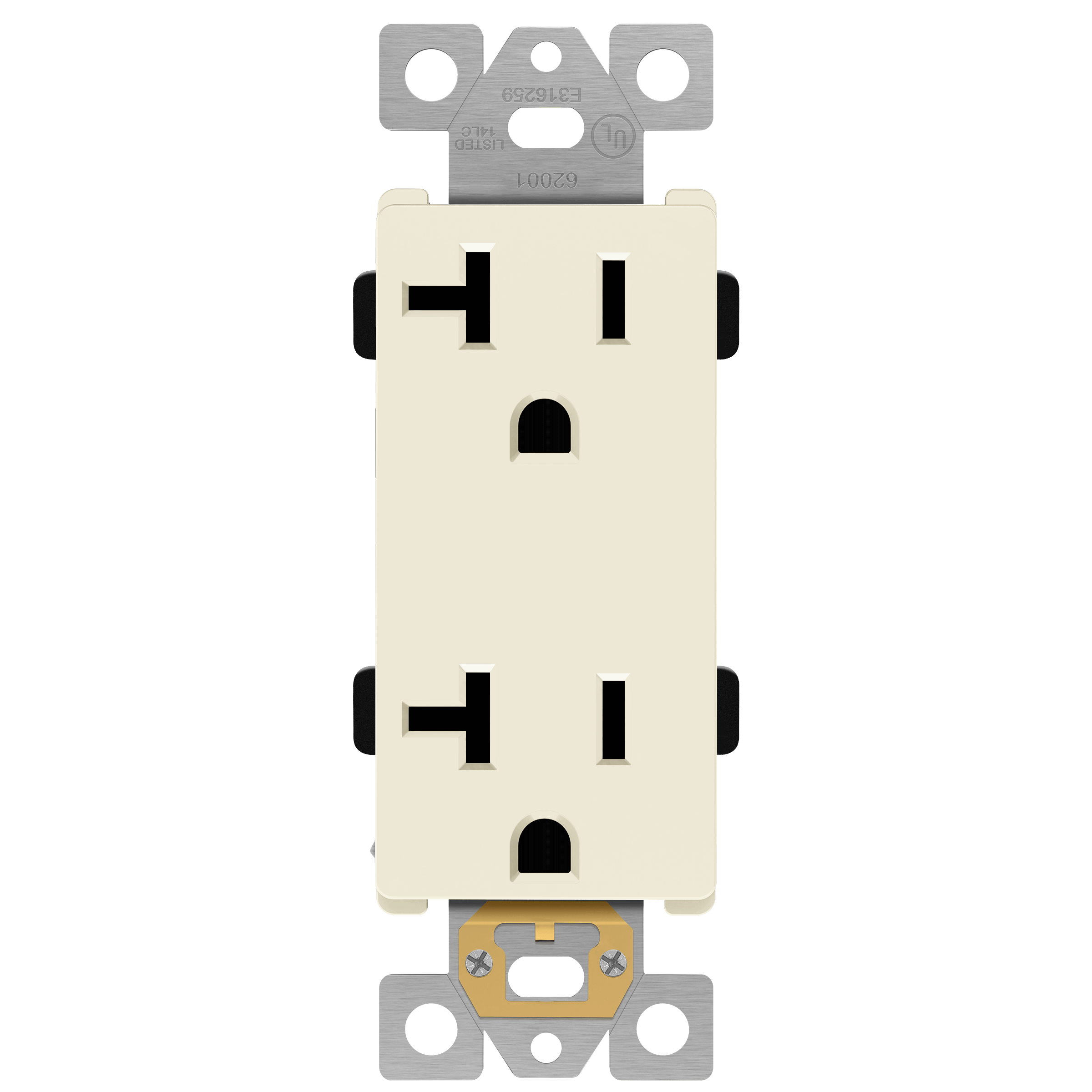 20 Amp Duplex Decorator Receptacle | 125V | 5-20R | Residential Grade | Enerlites 62001