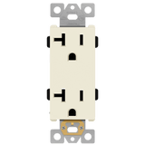 20 Amp Duplex Decorator Receptacle | 125V | 5-20R | Residential Grade | Enerlites 62001