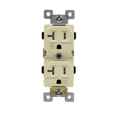 ENERLITES 62040-TWR 20A commercial grade tamper and weather resistant duplex receptacle 5-20R with thermoplastic construction, shallow design, and UL listing.