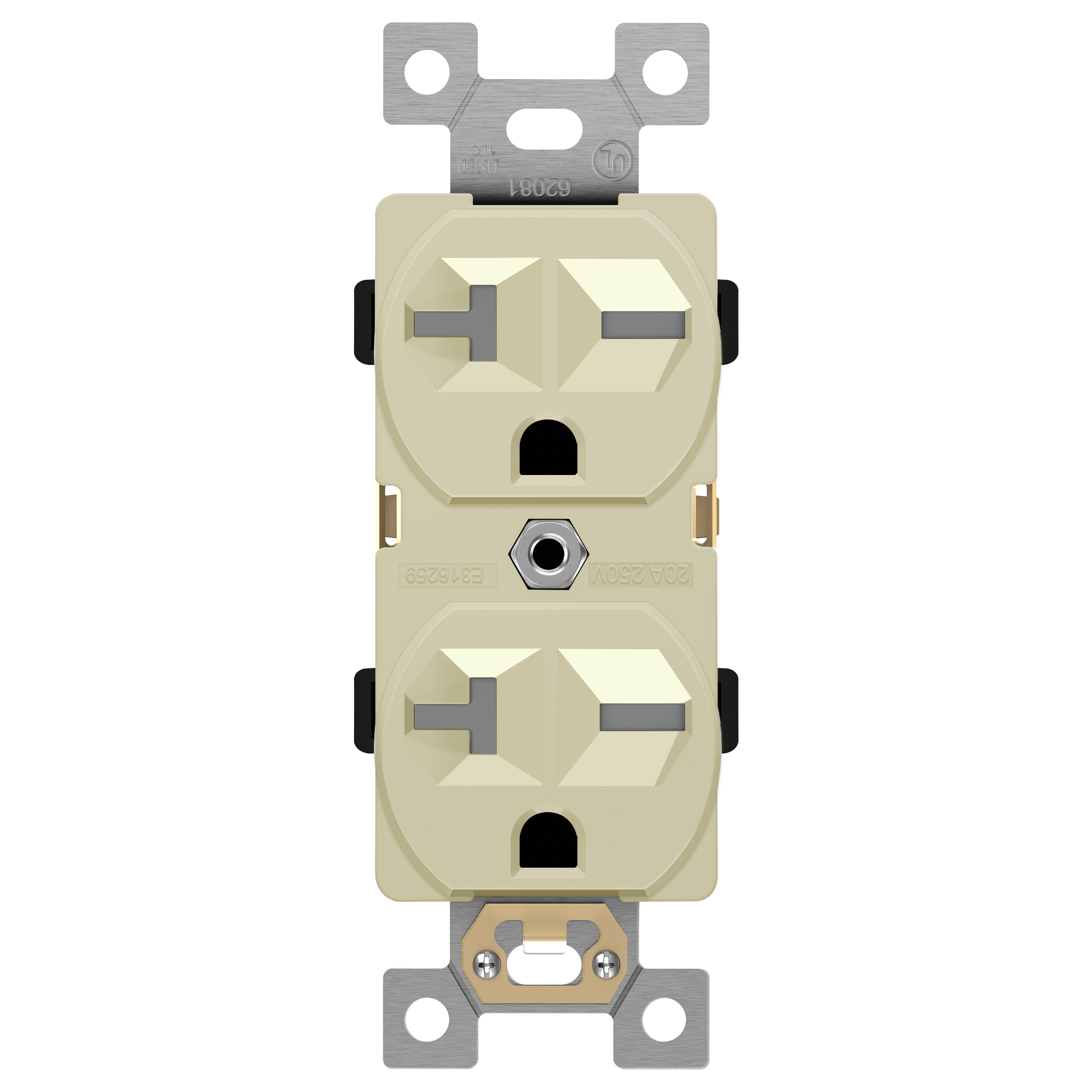 20 Amp Duplex Receptacle | 250V | 6-20R | Industrial Grade | Enerlites 62081